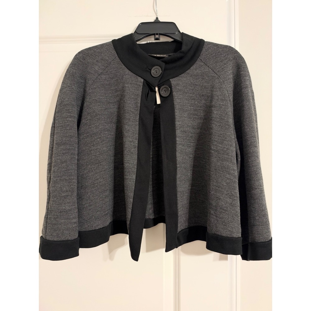 Lane Bryant Cardigan Women 18/20 Gray NWT Knit Two Button Cropped Jacket